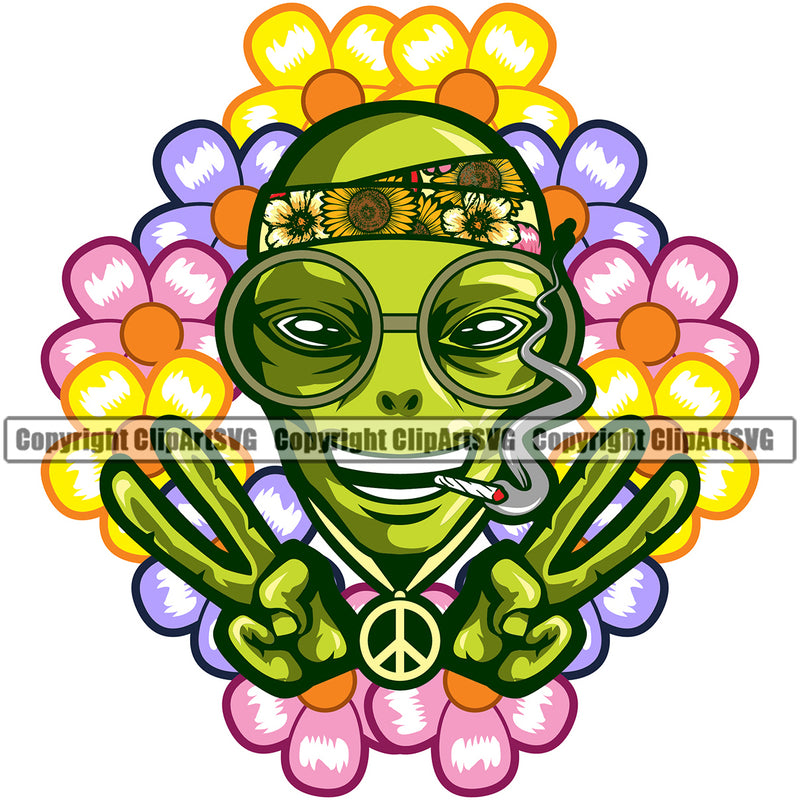 Aline Wearing Sunglasses Peach Hand Sign Design Multi-Color Element Marijuana Smoking Legalize Pot Organic Leaf Medical Medicine Health Herb Plant Cannabis Hemp Drug Grass Weed THC Legal Art Logo Clipart SVG