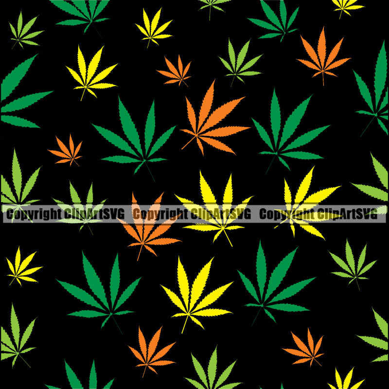 Marijuana Lot Of Leaf Color Design Element Black Background Design Element Legalize Pot Organic Leaf Medical Medicine Health Herb Plant Cannabis Hemp Drug Grass Weed THC Legal Art Logo Clipart SVG