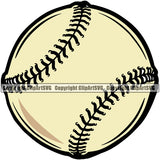 Baseball Sport Team League Equipment E-Sport Sports Fantasy Game Off White Color Design Element Player Ball Professional Stadium Outfield Competition Field Leather Logo Clipart SVG