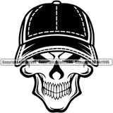 Baseball Sport Team League Equipment E-Sport Sports Fantasy Skull Skeleton Hat Design Element Game Player Ball Professional Stadium Outfield Competition Field Leather Logo Clipart SVG