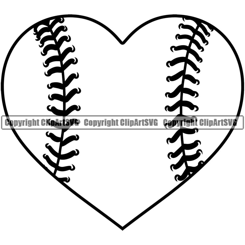 Baseball Sport Team League Equipment Hearts Design Element E-Sport Sports Fantasy Game Player Ball Professional Stadium Outfield Competition Field Leather Logo Clipart SVG