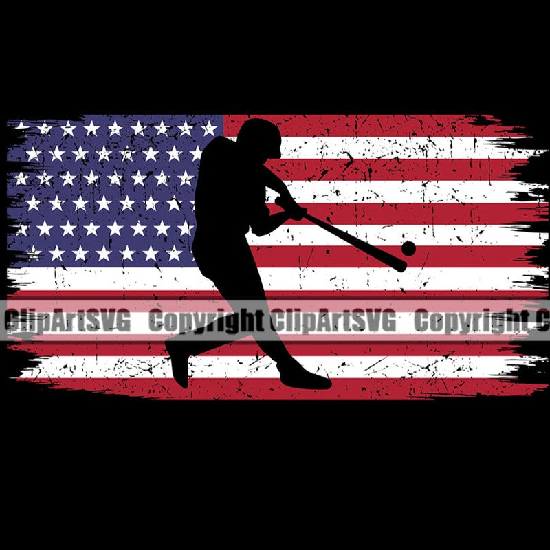 Baseball Sport Team League USA Color Flag United State Black Color Design Element Equipment E-Sport Sports Fantasy Game Player Ball Professional Stadium Outfield Competition Field Leather Logo Clipart SVG