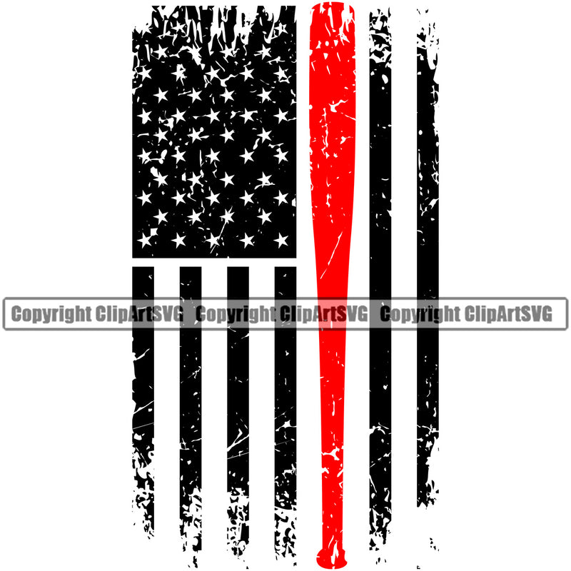 Baseball Sport Team League Equipment E-Sport Sports USA Flag Color Design Element Black Fantasy Game Player Ball Professional Stadium Outfield Competition Field Leather Logo Clipart SVG