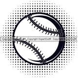 Baseball Sport Team League Equipment E-Sport Sports Baseball Halftone Background Design Element Fantasy Game Player Ball Professional Stadium Outfield Competition Field Leather Logo Clipart SVG