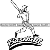 Baseball Sport Team League Equipment E-Sport Sports Fantasy Game Player Hit Homerun Baseball Quote Text Combo Mascot Design Element Ball Professional Stadium Outfield Competition Field Leather Logo Clipart SVG