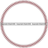 Baseball Ball Team League ESport Sports Fantasy Game Play Stitches Circle Outline Border Background Design Element Art Design Competition Logo Equipment Clipart SVG