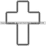 Baseball Ball Team League ESport Sports Fantasy Game Play Stitches Cross Black Color Design Element Outline Border Background Art Design Competition Logo Equipment Clipart SVG