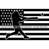 Baseball USA Flag American United States America Sport Team League Equipment E-Sport Sports Fantasy Baseball Player Under Silhouette Design Element  Ball Professional Stadium Outfield Competition Field Leather Logo Clipart SVG