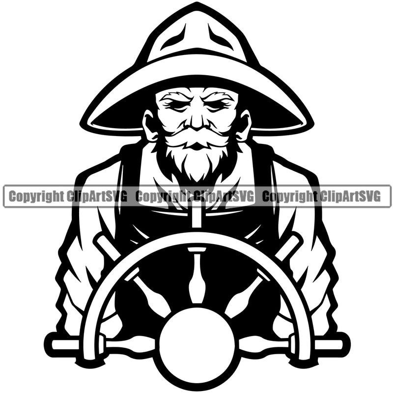 Fishing Fish Fisherman Hunt Hunting Hunter Outdoor Sport Hunting Fisherman Mascot Body Design Element White Background Lake Pond Sea River Ocean Design Logo Clipart SVG