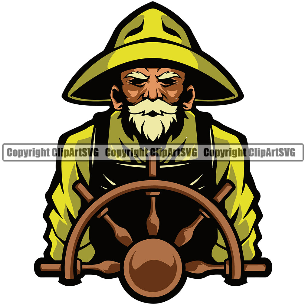 Fishing Fish Fisherman Hunt Hunting Hunter Outdoor Sport Fisherman Color Body White Background Mascot Design Element Hunting Lake Pond Sea River Ocean Design Logo Clipart SVG