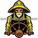 Fishing Fish Fisherman Hunt Hunting Hunter Outdoor Sport Fisherman Color Body White Background Mascot Design Element Hunting Lake Pond Sea River Ocean Design Logo Clipart SVG