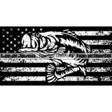 Fishing Fish Fisherman Hunt Hunting Hunter Fish Under United State USA Flag Design Element Mascot Outdoor Sport Hunting Lake Pond Sea River Ocean Design Logo Clipart SVG