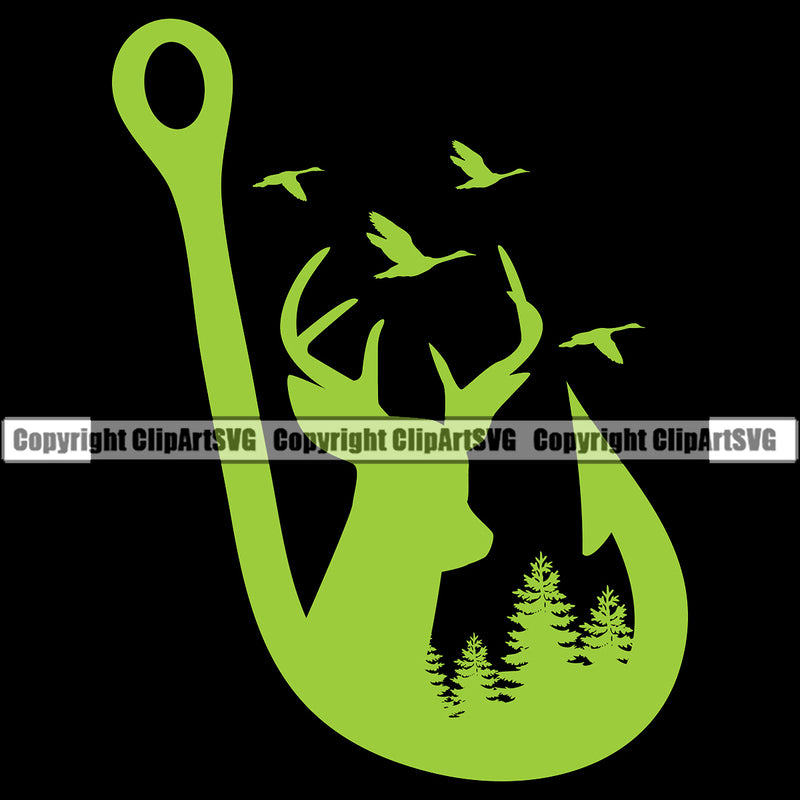 Fishing Fish Fisherman Hunt Hunting Hunter Outdoor Sport Hunting Hook Animal Color Black Background Design Element Lake Pond Sea River Ocean Design Logo Clipart SVG