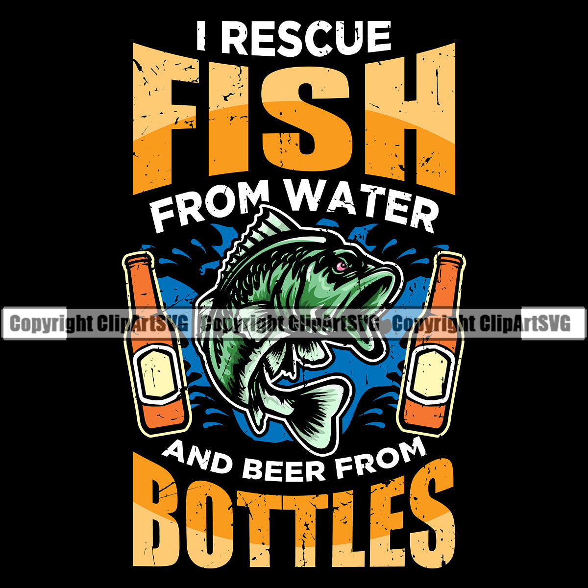 Fishing Fish Fisherman Hunt Hunting I Rescue Fish From Water And Beer ...
