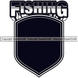 Fishing Fish Fisherman Hunt Hunting Hunter Outdoor Sport Fishing Black Color White Background Design Element Lake Pond Sea River Ocean Design Logo Clipart SVG