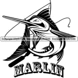 Fishing Fish Fisherman Hunt Hunting Hunter Outdoor Sport Marlin Vector Image Quote text Design Element White Background Lake Pond Sea River Ocean Design Logo Clipart SVG