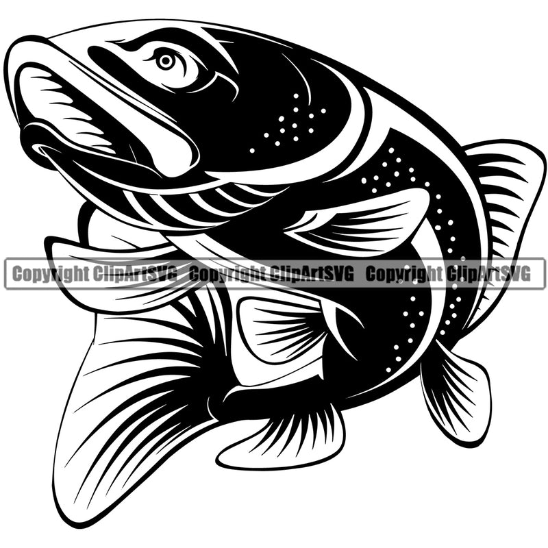 Fishing Fish Fisherman Hunt Hunting Hunter Fishing Trout Rod Reel Hook Background White Design Element Outdoor Sport Lake Pond Sea River Ocean Design Logo Clipart SVG