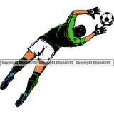 Soccer Football Goalie Shirt White Background Design Element Sport Game Goal Field Ball Competition Play Team Kick Equipment Player Tournament Athlete Athletic Clipart SVG