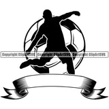 Soccer Player Kick Ball White Background Football Vector Design Element Sport Game Goal Field Ball Competition Play Team Kick Equipment Player Tournament Athlete Athletic Clipart SVG