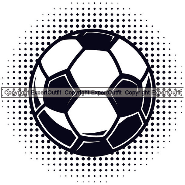 Soccer Football Logo Vector Design Element Sport Game Goal Field Ball Competition Play Team Kick Equipment Player Tournament Athlete Athletic Clipart SVG