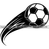 Soccer Football Motion White Background Vector Design Element Sport Game Goal Field Ball Competition Play Team Kick Equipment Player Tournament Athlete Athletic Clipart SVG