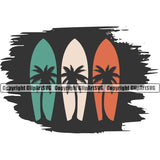 Surfing Boat Color Logo Beach Summer Surf Ocean Tropical Wave Design Element Vacation Travel Sea White Background Surfboard Palm Paradise Island Surfer Hawaii Nature Sun Sunset Clipart SVG