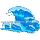 Sports Surfing Wave Color Beach Summer Surf Ocean White Background Tropical Wave Vacation Travel Sea Surfboard Palm Paradise Island Surfer Hawaii Nature Sun Sunset Clipart SVG