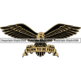 Motorcycle Bike Biker Cycle Chopper Motorbike Born To Be Free Eagle Falco Leg Bike Quote Text Design Element Ride Rider Racer Rider Transportation Vehicle Art Design Logo Clipart SVG
