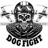 Military Army Gun Weapon Transportation Airplane Pilot Dog Fight Skull Quote Text Design Element Rights 2nd Amendment USA America American Art Design Logo Clipart SVG