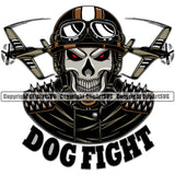 Military Army Gun Weapon Rights Transportation Airplane Pit Bull Pilot Dog Fight Skull Color Quote Text Design Element Amendment USA America American Art Design Logo Clipart SVG