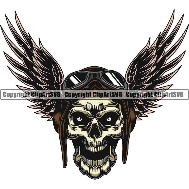Military Army Gun Weapon Rights 2nd Amendment USA Transportation Airplane Skull Skeleton With Wings Design Element America American Art Design Logo Clipart SVG