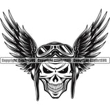 Military Army Gun Weapon Rights 2nd Amendment Transportation Airplane Skull Pilot Teeth Design Element America American Art Design Logo Clipart SVG