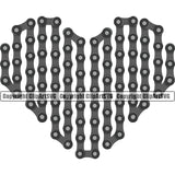 Bicycle Riding Rider Ride Racing Racer Race White Background Chain Heart Silver Color Design Element BMX Motocross Motorcross Exercise Fitness Sport Design Logo Clipart SVG