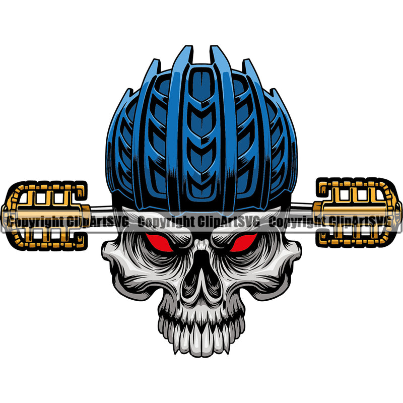Bicycle Riding Rider Ride Racing Racer Skull Skeleton Color Head Design Element Race BMX Motocross Motorcross Exercise Fitness Sport Design Logo Clipart SVG
