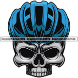 Bicycle Riding Rider Ride Racing Racer Skull Skeleton Half Face Design Element Race BMX Motocross Motorcross Exercise Fitness Sport Design Logo Clipart SVG