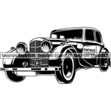 Transportation Transport Traffic Truck Delivery Shipping Car Vintage Garage Design Element Cargo Import Container Industrial Distribution Logo Clipart SVG