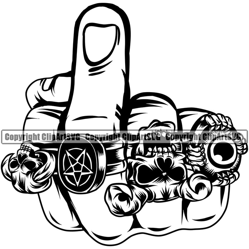 Motorcycle Bike Biker Cycle Chopper Motorbike Biker Hand Rings Middle Finger Hand Sign Design Element Ride Rider Racer Rider Transportation Vehicle Art Design Logo Clipart SVG