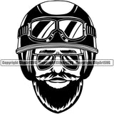 Motorcycle Bike Biker Cycle Chopper Motorbike Head Helmet Wearing Sunglasses Design Element Ride Rider Racer Rider Transportation Vehicle Art Design Logo Clipart SVG