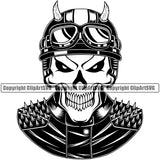 Motorcycle Bike Biker Cycle Chopper Motorbike Devil Skull Skeleton Wearing Clothing Design Element Ride Rider Racer Rider Transportation Vehicle Art Design Logo Clipart SVG