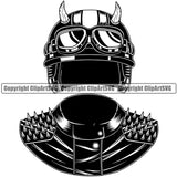 Motorcycle Bike Biker Cycle Chopper Motorbike Devil Jacket Helmet Design Element Ride Rider Racer Rider Transportation Vehicle Art Logo Clipart SVG