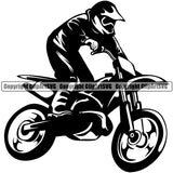 Motorcycle Dirt Bike Motocross Automotive Transportation Motorcycle Dirt Bike Race Racing Design Element Camouflage Garment Art Design Logo Clipart SVG