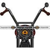 Motorcycle Bike Biker Cycle Chopper Motorbike Long Handle Bars Design Element Ride Rider Racer Rider Transportation Vehicle Art Design Logo Clipart SVG