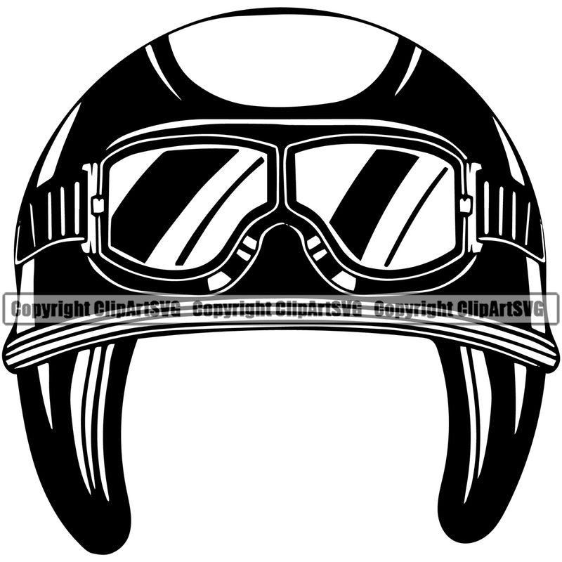 Motorcycle Bike Biker Cycle Chopper Motorbike Helmet With Sunglasses Black Color Vector Design Element Ride Rider Racer Rider Transportation Vehicle Art Design Logo Clipart SVG