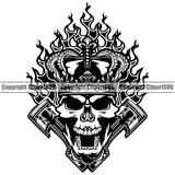 Motorcycle Bike Biker Cycle Chopper Motorbike Ride Rider Racer Skull Skeleton King Design Element Rider Transportation Vehicle Art Design Logo Clipart SVG