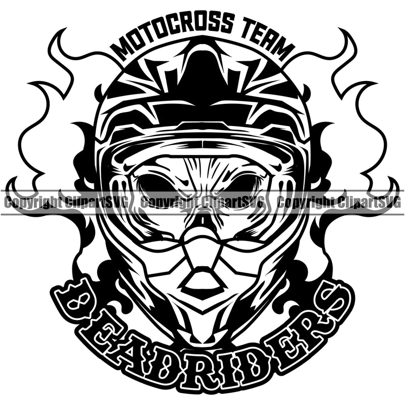 Motorcycle Bike Biker Cycle Chopper Motorbike Motocross Team Dead Riders Skull Head Quote Text Design Element Ride Rider Racer Rider Transportation Vehicle Art Design Logo Clipart SVG