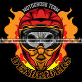 Motorcycle Bike Biker Cycle Chopper Motorbike Motocross Team Dead Riders Color Quote Text Skull Head Design Element Ride Rider Racer Rider Transportation Vehicle Art Design Logo Clipart SVG