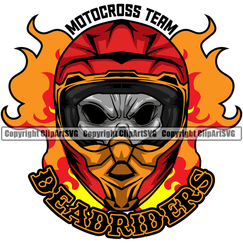 Motorcycle Bike Biker Cycle Chopper Motorbike Motocross Team Dead Riders Skull Head Quote Text White Background Design Element Ride Rider Racer Rider Transportation Vehicle Art Design Logo Clipart SVG