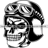 Motorcycle Bike Biker Cycle Chopper Motorbike Ride Rider Racer Rider Skull Head White Background Design Element Transportation Vehicle Art Design Logo Clipart SVG