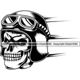 Motorcycle Bike Biker Cycle Chopper Motorbike Ride Rider Racer Rider Skull Skeleton Head Angry Face Design Element Transportation Vehicle Art Design Logo Clipart SVG