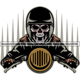 Motorcycle Bike Biker Cycle Chopper Motorbike Skull Angry Face Design Element Ride Rider Racer Rider Transportation Vehicle Art Design Logo Clipart SVG